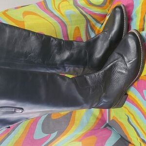 Yorker Leather Upper Calf Boots SZ 6.5W